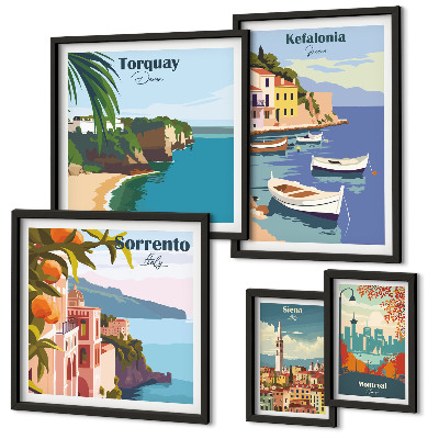 Polyptic înrămat Peisaje de coastă ale Europei