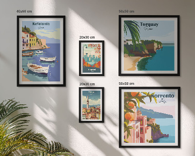 Polyptic înrămat Peisaje de coastă ale Europei