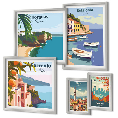 Polyptic înrămat Peisaje de coastă ale Europei
