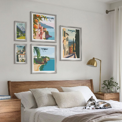 Decorațiune de perete set tablouri Orașe pitorești italiene
