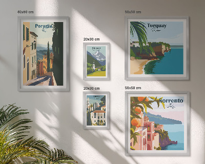 Decorațiune de perete set tablouri Orașe pitorești italiene