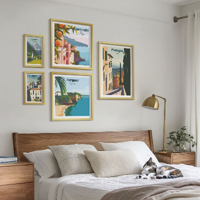 Decorațiune de perete set tablouri Orașe pitorești italiene