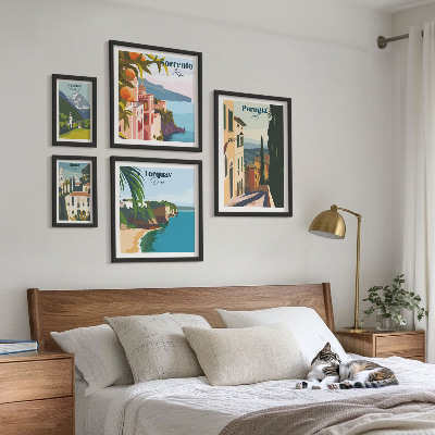 Decorațiune de perete set tablouri Orașe pitorești italiene