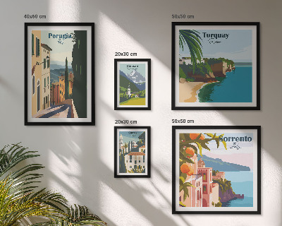 Decorațiune de perete set tablouri Orașe pitorești italiene