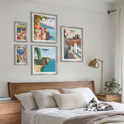 Decorațiune de perete set tablouri Orașe pitorești ale Europei