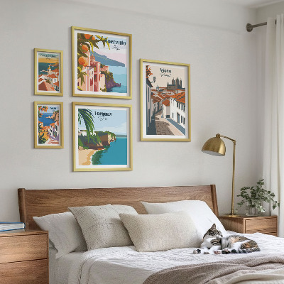 Decorațiune de perete set tablouri Orașe pitorești ale Europei