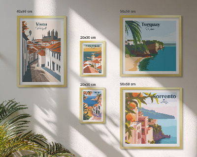 Decorațiune de perete set tablouri Orașe pitorești ale Europei