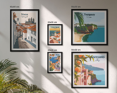 Decorațiune de perete set tablouri Orașe pitorești ale Europei