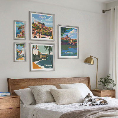 Decorațiune de perete set tablouri Orașe europene priveliști peisaje
