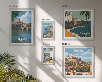 Decorațiune de perete set tablouri Orașe europene priveliști peisaje