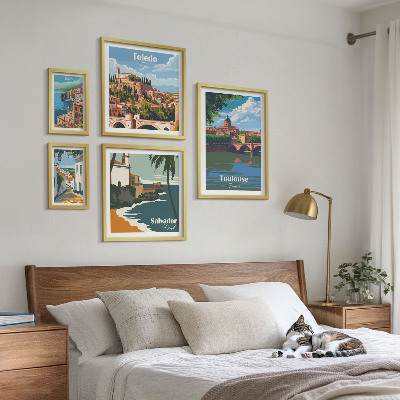 Decorațiune de perete set tablouri Orașe europene priveliști peisaje
