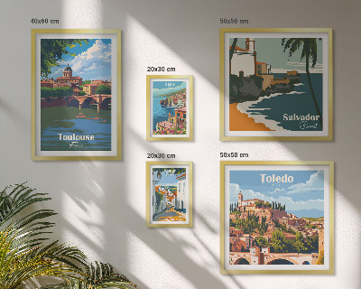 Decorațiune de perete set tablouri Orașe europene priveliști peisaje