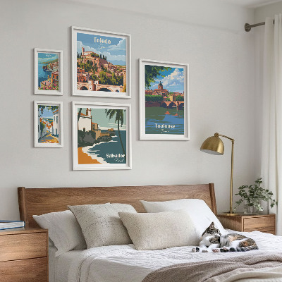 Decorațiune de perete set tablouri Orașe europene priveliști peisaje