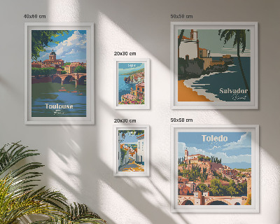 Decorațiune de perete set tablouri Orașe europene priveliști peisaje