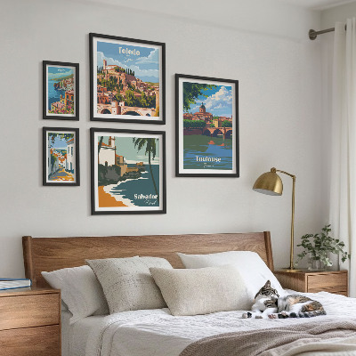 Decorațiune de perete set tablouri Orașe europene priveliști peisaje