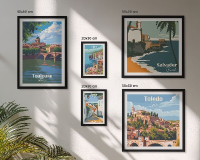 Decorațiune de perete set tablouri Orașe europene priveliști peisaje