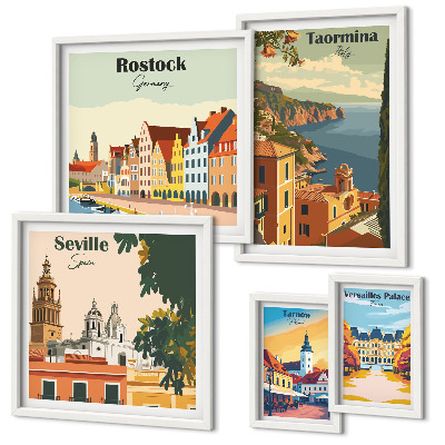 Polyptic înrămat Peisaje ale orașelor europene