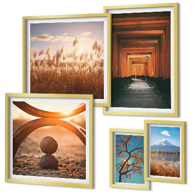 Decorațiune de perete set tablouri Peisajele zen liniștite ale naturii