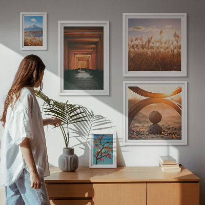 Decorațiune de perete set tablouri Peisajele zen liniștite ale naturii