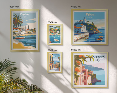 Polyptic înrămat Peisaje marine ale orașelor europene