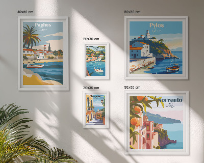 Polyptic înrămat Peisaje marine ale orașelor europene