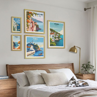 Decorațiune de perete set tablouri Peisaje ale insulelor grecești