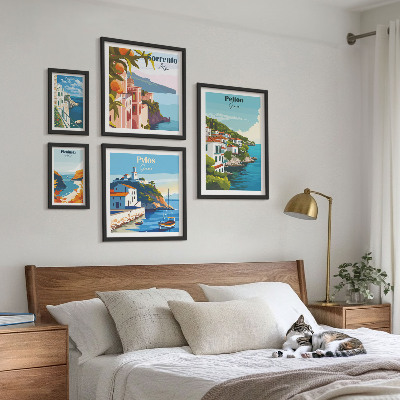 Decorațiune de perete set tablouri Peisaje ale insulelor grecești