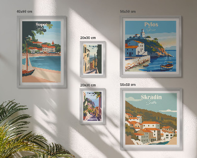 Polyptic înrămat Peisaje ale orașelor de coastă