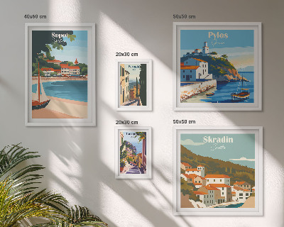 Polyptic înrămat Peisaje ale orașelor de coastă
