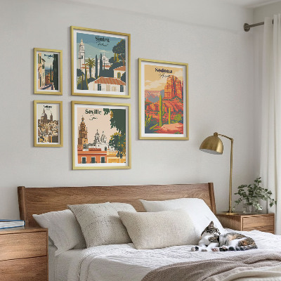 Decorațiune de perete set tablouri Peisaje turistice ale lumii