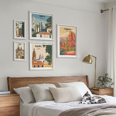 Decorațiune de perete set tablouri Peisaje turistice ale lumii