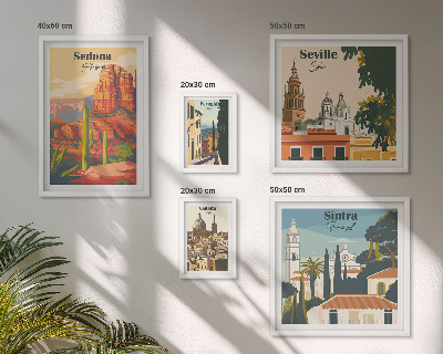Decorațiune de perete set tablouri Peisaje turistice ale lumii