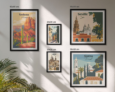 Decorațiune de perete set tablouri Peisaje turistice ale lumii