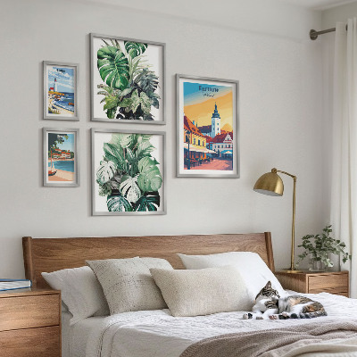 Decorațiune de perete set tablouri Flora orașelor de coastă poloneze