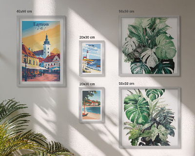 Decorațiune de perete set tablouri Flora orașelor de coastă poloneze