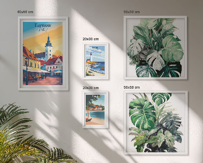 Decorațiune de perete set tablouri Flora orașelor de coastă poloneze