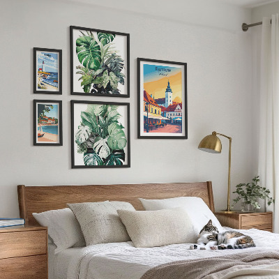 Decorațiune de perete set tablouri Flora orașelor de coastă poloneze