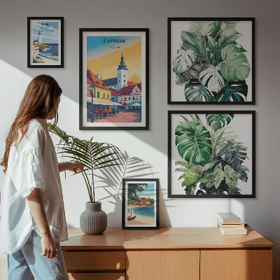 Decorațiune de perete set tablouri Flora orașelor de coastă poloneze