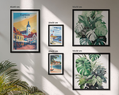 Decorațiune de perete set tablouri Flora orașelor de coastă poloneze