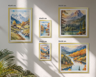 Polyptic înrămat Peisaje montane ale văii râului