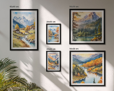 Polyptic înrămat Peisaje montane ale văii râului