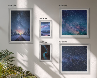 Polyptic înrămat Peisaje nocturne cosmice