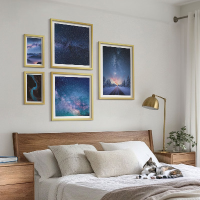 Polyptic înrămat Peisaje nocturne cosmice