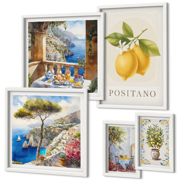 Decorațiune de perete set tablouri Accente de citrice în stil mediteranean