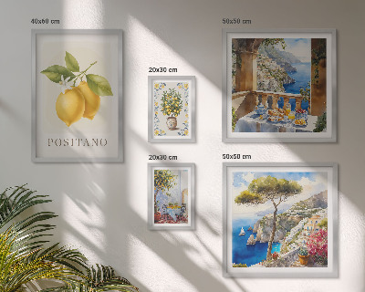 Decorațiune de perete set tablouri Accente de citrice în stil mediteranean