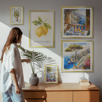 Decorațiune de perete set tablouri Accente de citrice în stil mediteranean