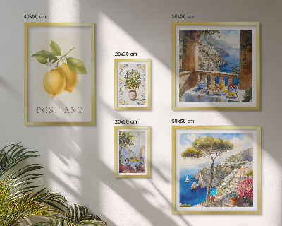 Decorațiune de perete set tablouri Accente de citrice în stil mediteranean