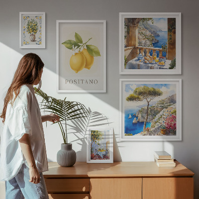 Decorațiune de perete set tablouri Accente de citrice în stil mediteranean