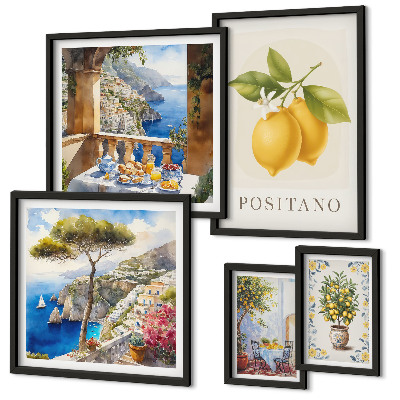 Decorațiune de perete set tablouri Accente de citrice în stil mediteranean