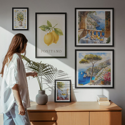 Decorațiune de perete set tablouri Accente de citrice în stil mediteranean